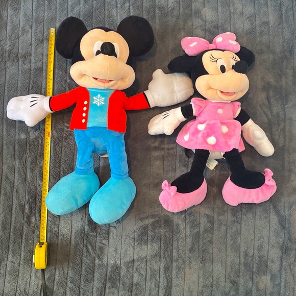 🎊Host Pick🎊 Disney Mickey Mouse & Minnie Mouse Medium 18'' Plush - Blue & Pink - Picture 5 of 5